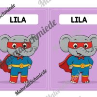 Gruppenschilder für die Elefantenklasse (Arbeitsblatt 05)