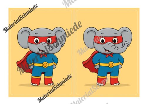 Gruppenschilder für die Elefantenklasse (Arbeitsblatt 06)