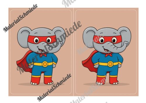 Gruppenschilder für die Elefantenklasse (Arbeitsblatt 07)