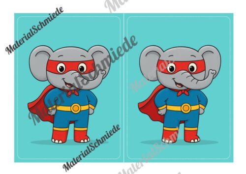 Gruppenschilder für die Elefantenklasse (Arbeitsblatt 08)