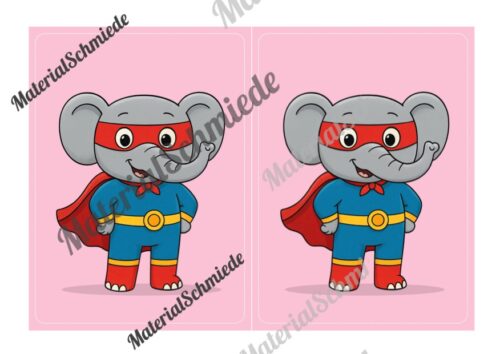 Gruppenschilder für die Elefantenklasse (Arbeitsblatt 09)