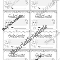 Gutscheine für die Elefantenklasse (Arbeitsblatt 06)