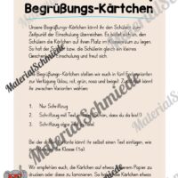 Begrüßungs-Kärtchen für die Elefantenklasse (Arbeitsblatt 01)