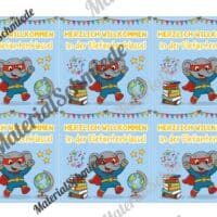 Begrüßungs-Kärtchen für die Elefantenklasse (Arbeitsblatt 02)