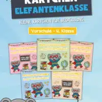 Begrüßungs-Kärtchen für die Elefantenklasse