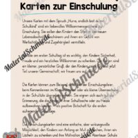 Karten zur Einschulung für die Elefantenklasse (Arbeitsblatt 01)