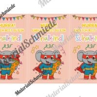 Karten zur Einschulung für die Elefantenklasse (Arbeitsblatt 03)
