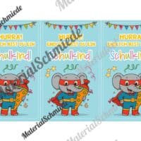 Karten zur Einschulung für die Elefantenklasse (Arbeitsblatt 04)