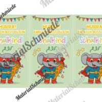 Karten zur Einschulung für die Elefantenklasse (Arbeitsblatt 05)