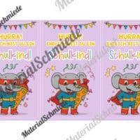 Karten zur Einschulung für die Elefantenklasse (Arbeitsblatt 06)