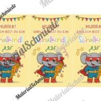 Karten zur Einschulung für die Elefantenklasse (Arbeitsblatt 10)