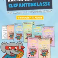 Karten zur Einschulung für die Elefantenklasse