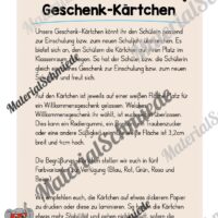 Geschenk-Kärtchen für die Elefantenklasse (Arbeitsblatt 01)