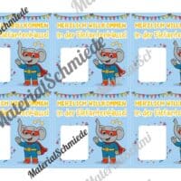 Geschenk-Kärtchen für die Elefantenklasse (Arbeitsblatt 02)