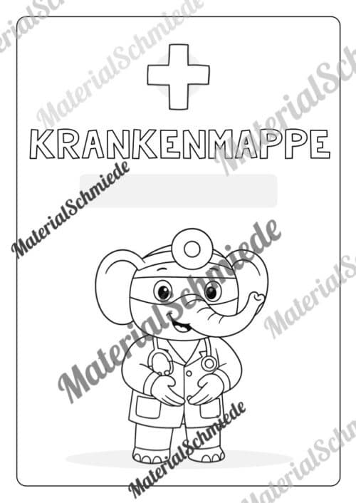 Krankenmappe für die Elefantenklasse (Arbeitsblatt 07)