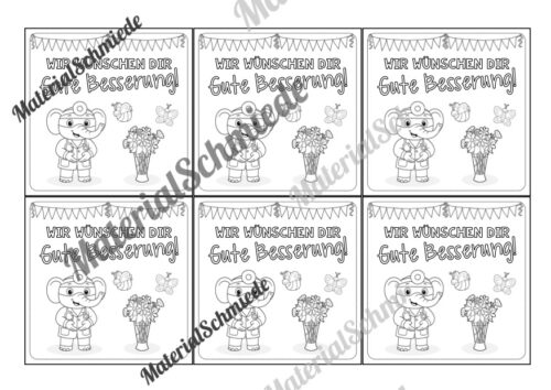 Krankenmappe für die Elefantenklasse (Arbeitsblatt 11)