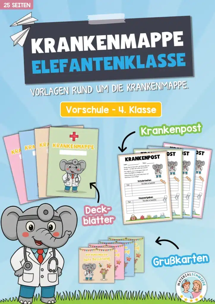 Krankenmappe für die Elefantenklasse