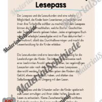 Lesepass & Leseurkunde für die Elefantenklasse (Arbeitsblatt 01)