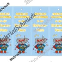 Lesezeichen für die Elefantenklasse (Arbeitsblatt 02)