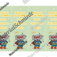 Lesezeichen für die Elefantenklasse (Arbeitsblatt 03)