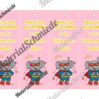 Lesezeichen für die Elefantenklasse (Arbeitsblatt 04)