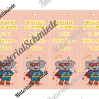 Lesezeichen für die Elefantenklasse (Arbeitsblatt 06)