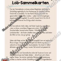 Lob-Sammelkarten für die Elefantenklasse (Arbeitsblatt 01)