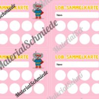 Lob-Sammelkarten für die Elefantenklasse (Arbeitsblatt 03)