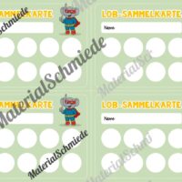 Lob-Sammelkarten für die Elefantenklasse (Arbeitsblatt 04)