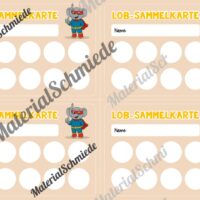 Lob-Sammelkarten für die Elefantenklasse (Arbeitsblatt 05)