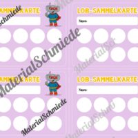 Lob-Sammelkarten für die Elefantenklasse (Arbeitsblatt 06)