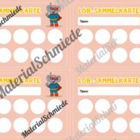 Lob-Sammelkarten für die Elefantenklasse (Arbeitsblatt 07)