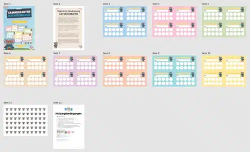 Lob-Sammelkarten für die Elefantenklasse (Überblick)