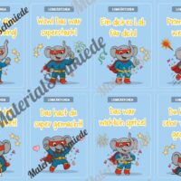 Lobkärtchen für die Elefantenklasse (Arbeitsblatt 01)