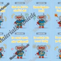 Lobkärtchen für die Elefantenklasse (Arbeitsblatt 02)