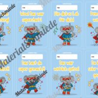 Lobkärtchen für die Elefantenklasse (Arbeitsblatt 03)