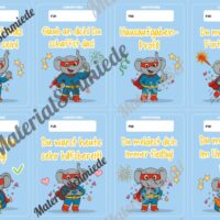 Lobkärtchen für die Elefantenklasse (Arbeitsblatt 04)