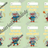 Lobkärtchen für die Elefantenklasse (Arbeitsblatt 06)