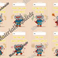 Lobkärtchen für die Elefantenklasse (Arbeitsblatt 07)