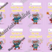 Lobkärtchen für die Elefantenklasse (Arbeitsblatt 08)