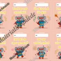 Lobkärtchen für die Elefantenklasse (Arbeitsblatt 09)