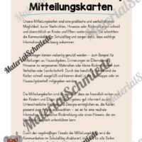 Mitteilungskarten für die Elefantenklasse (Arbeitsblatt 01)