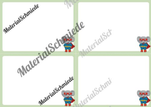 Mitteilungskarten für die Elefantenklasse (Arbeitsblatt 07)