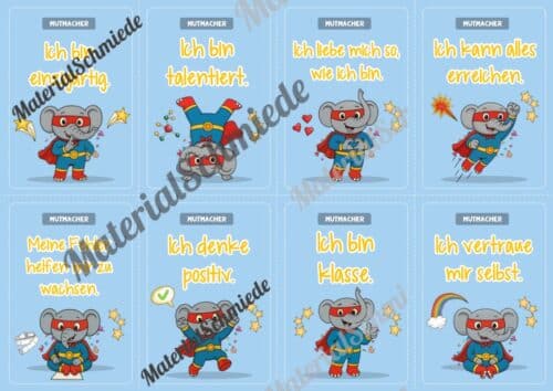 Motivationskarten für die Elefantenklasse (Arbeitsblatt 03)