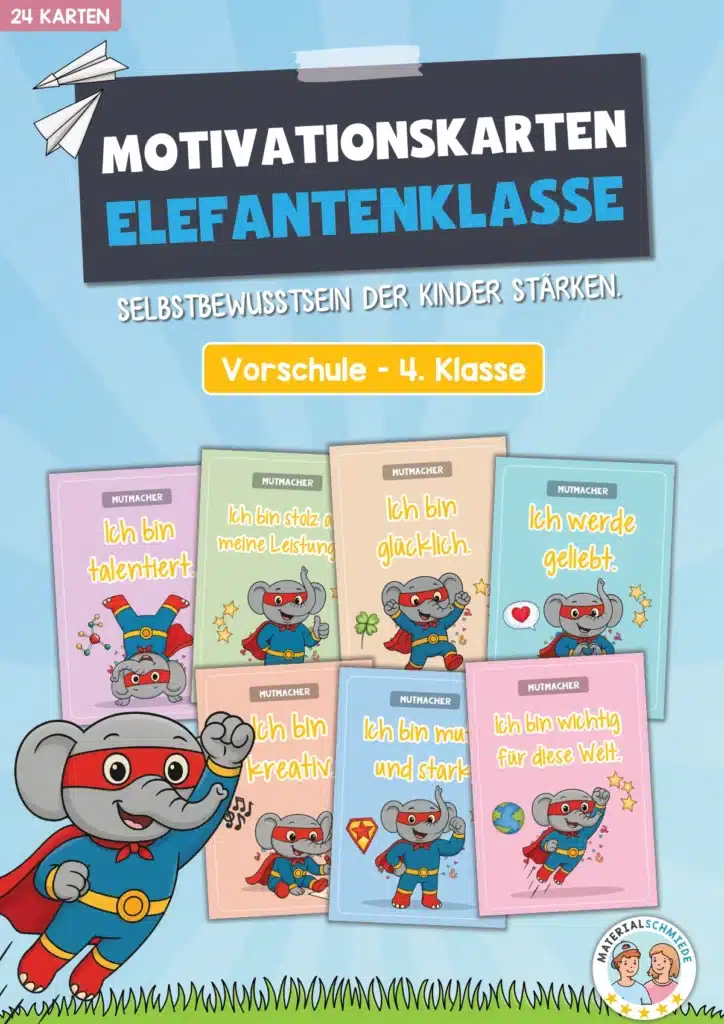 Motivationskarten für die Elefantenklasse