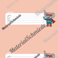 Namensschilder für die Elefantenklasse (Arbeitsblatt 02)