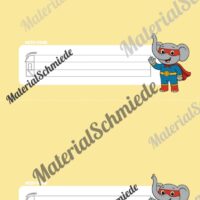 Namensschilder für die Elefantenklasse (Arbeitsblatt 03)