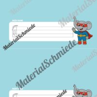 Namensschilder für die Elefantenklasse (Arbeitsblatt 04)