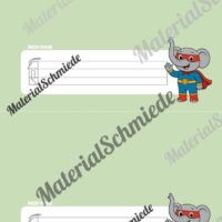 Namensschilder für die Elefantenklasse (Arbeitsblatt 05)