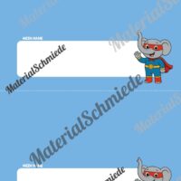 Namensschilder für die Elefantenklasse (Arbeitsblatt 09)